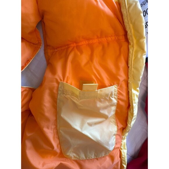 Vintage Tommy Jeans Yellow Puffer Vest Nylon Down Womens M Y2K Streetwear Logo - Picture 10 of 12